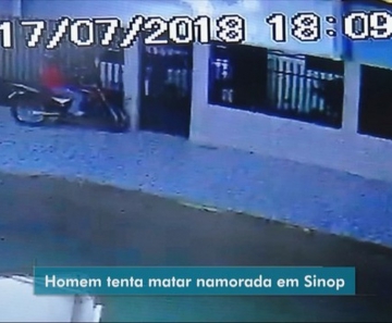 Jovem foi baleada no pescoço pelo ex em Sinop (MT) — Foto: TVCA/Reprodução